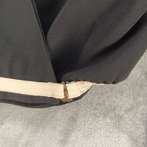 ALESSANDRO DELL ACQUA Wrap Crop Blazer Size 11 Junior Silk Wool Woven Black - Picture 5 of 13